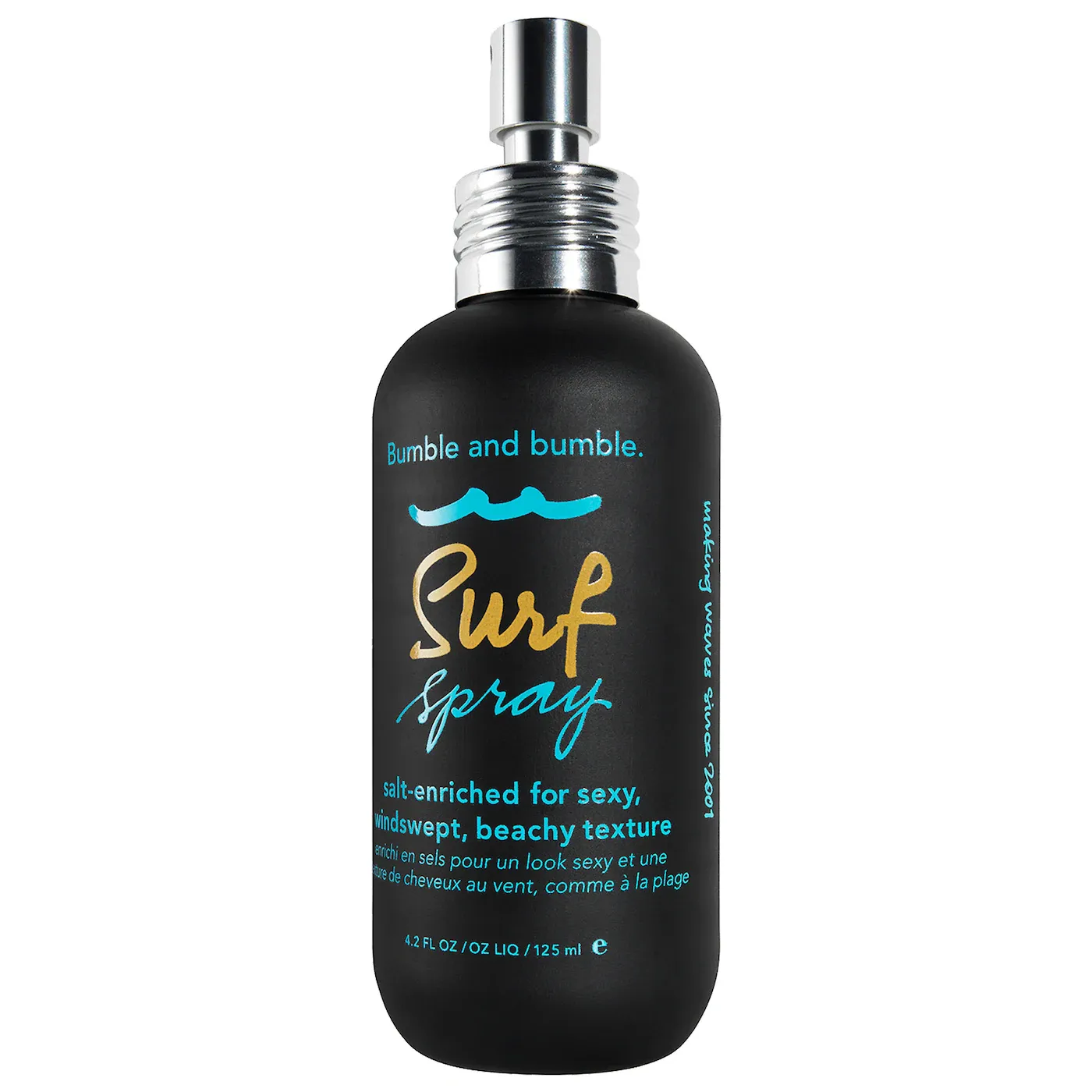 A bottle of Bumble & Bumble Surf Salt Spray against a white background